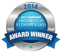 PRC National Excellence in Healthcare 2014 badge