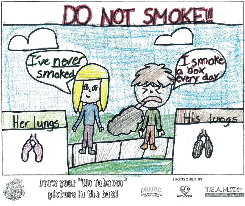 Marin Rohan's "No Tobacco Challenge" artwork
