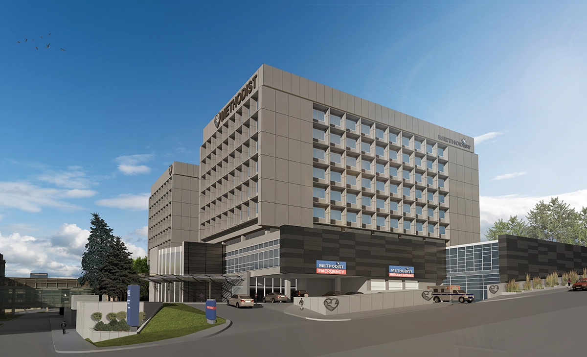Rendering the of the planned Methodist Hospital emergency department renovation.