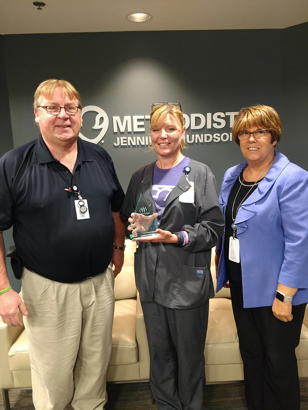 Loretta Pierce, BSN, RN, former nurse practice coordinator at Methodist Jennie Edmundson Hospital, honored by the Iowa Donor Network with a LEGACI Award