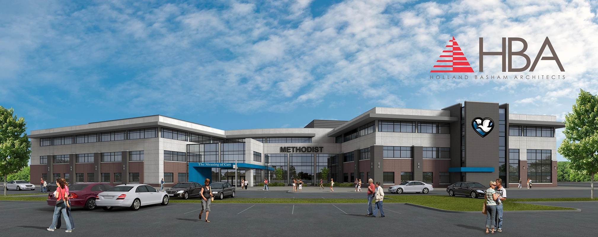 Rendering of the new Methodist Health System headquarters in Omaha, NE.