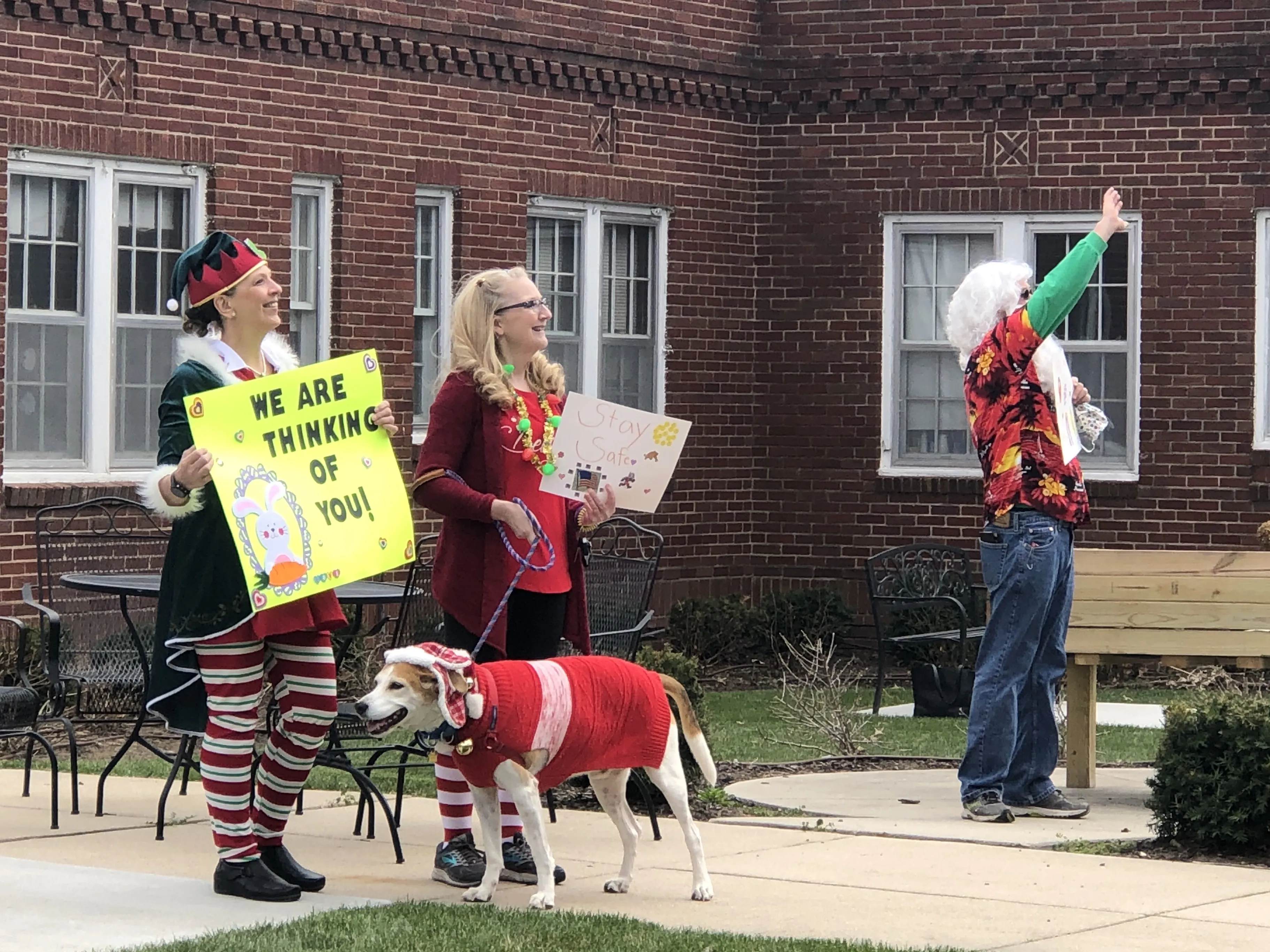 Santa and His Helpers Visit Seniors at Florence Home