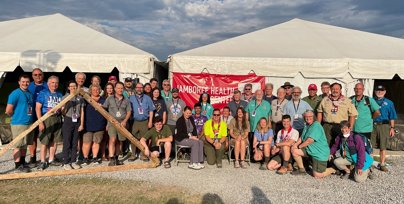 Fifty-nine medical professionals from across the country staffed the Jamboree Health Center this year.