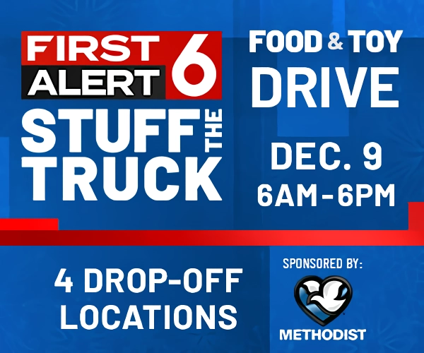 First Alert 6 Stuff the Truck Food Drive - Thursday, Dec. 9, 2025