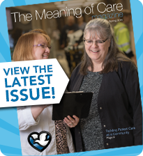 Promotional image for the Spring 2018 edition of The Meaning of Care Magazine