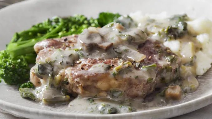 image of smothered pork chop