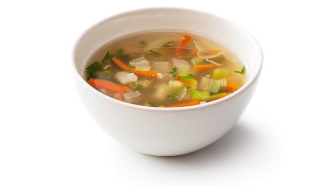 image of a bowl of chicken noodle soup