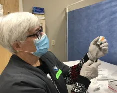 Moderna vaccine at Methodist Jennie Edmundson Hospital