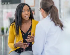 Young adult doctor visit