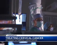 Screen capture of Treating Cervical Cancer story from KETV
