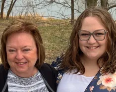 Cathy Landas, RN and DAISY Award recipient Jessica White, RN