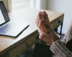 Woman with arthritis