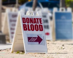 Blood drive sign
