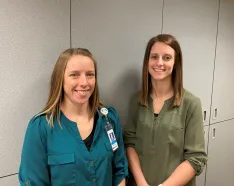 Physical therapist Amanda Held, PT, DPT, and physical therapist assistant Abby Emken, PTA