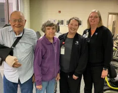 Paul and Armo Jo Allen with pulmonary rehab staff