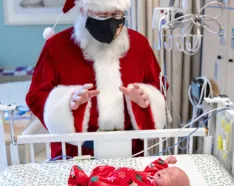 Santa visits NICU