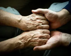 grief, holding hands