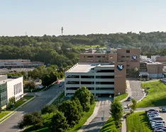 Aerial view of Methodist Jennie Edmundson campus in Council Bluffs, Iowa