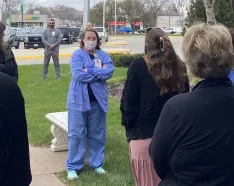 Tanya Hagerbaumer at 2026 MFH Donate Life flag-raising ceremony