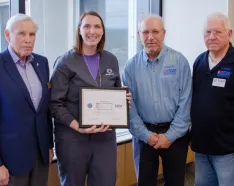 Image for post: 'A Rare Gift for a Supervisor': Service Leader Honored for Supporting Deployed Nurse 