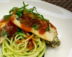 Image for post: Healthy Recipe: Feta-Stuffed Chicken Breast with Pasta and Zucchini