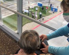 Image for post: Surprise Window Visit Makes the Day of Methodist Hospital Stroke Patient and Her Family