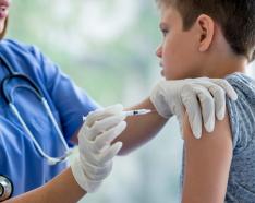 Photo of child getting an Influenza Shot