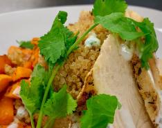 Image for post: Healthy Recipe: Sautéed Chicken with Quinoa and Roasted Sweet Potatoes