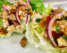 Image for post: Healthy Recipe: Spicy Asian Chicken Salad Lettuce Wraps    