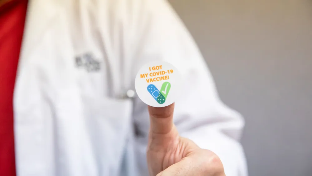 COVID-19 vaccine sticker