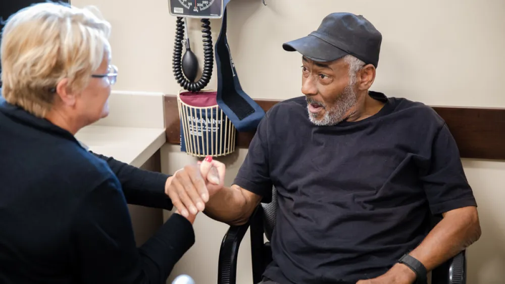 Photo of patient at the Methodist Community Health Clinic