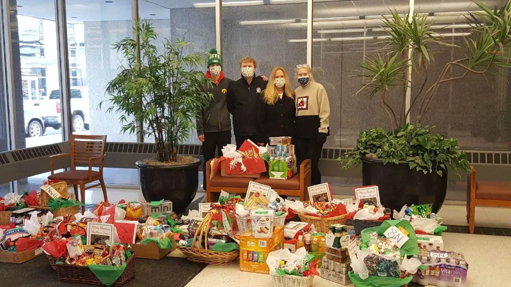 Teresa Grant and her family at Methodist Hospital