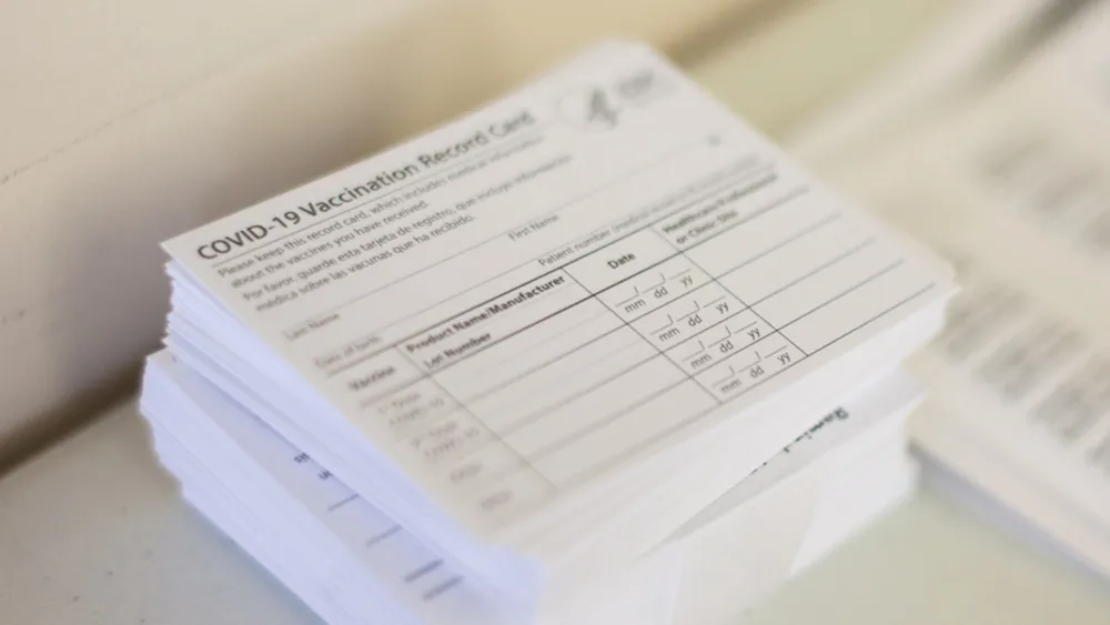 COVID-19 vaccination record cards
