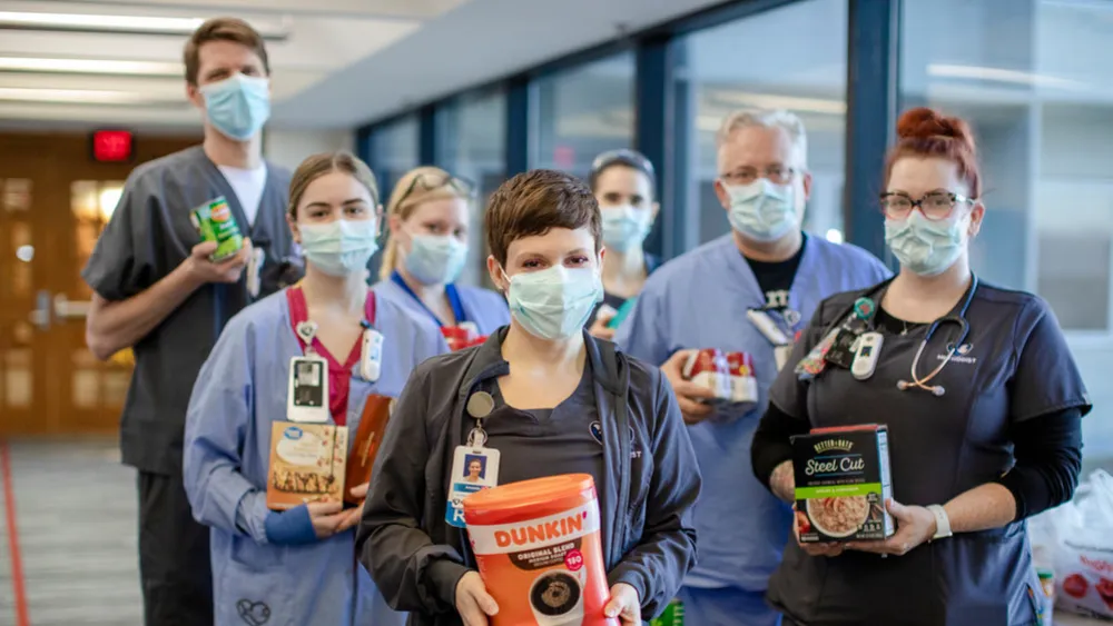 Amanda Harvey, BSN, RN, and her colleagues rally around tomorrow’s caregivers by supporting the NMC food pantry.