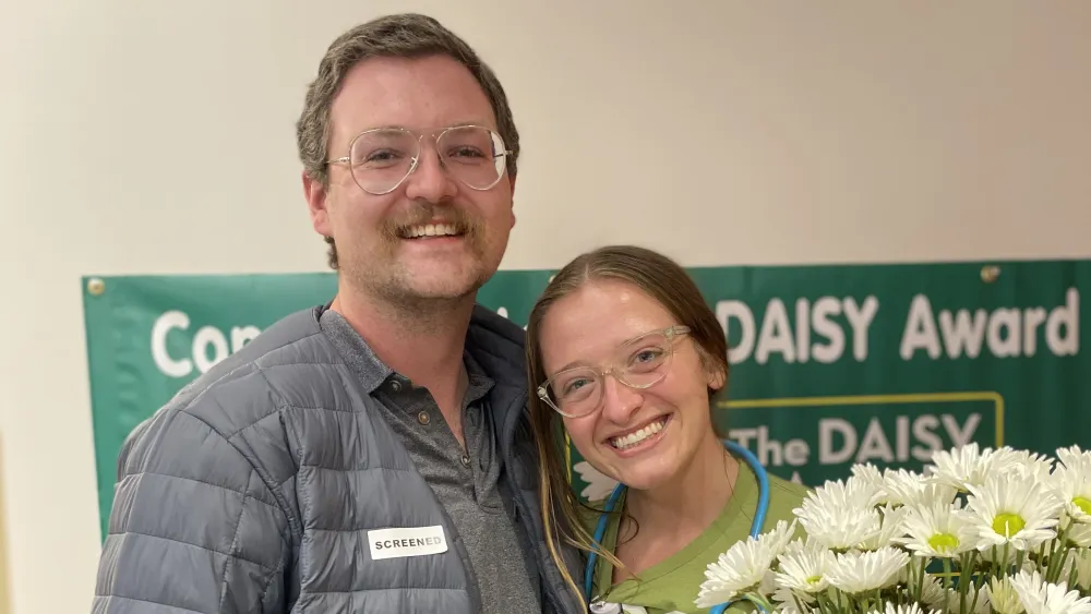 Kaylie Schmid, BSN, RN, and her husband, Ryan