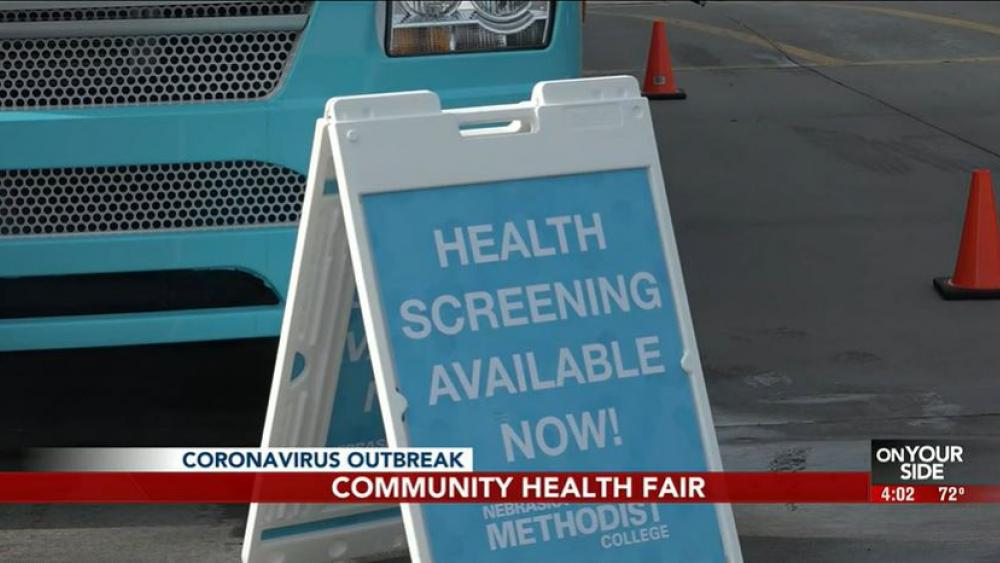 Sign that says Health Screening Available Now
