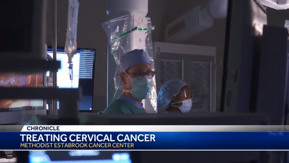 Screen capture of Treating Cervical Cancer story from KETV