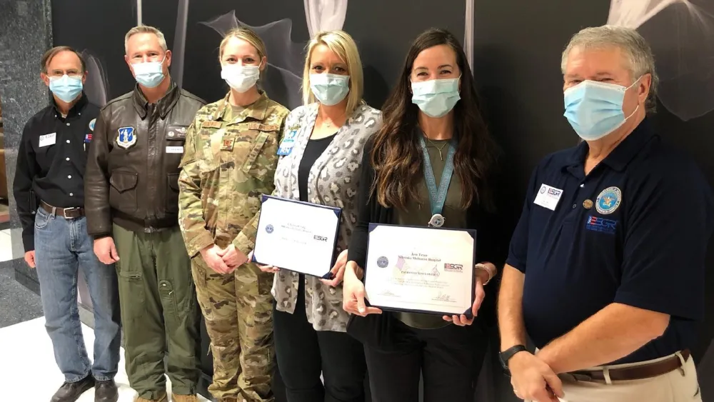 Patriot Award Recipients Chelsea Craig and Jen Tran 