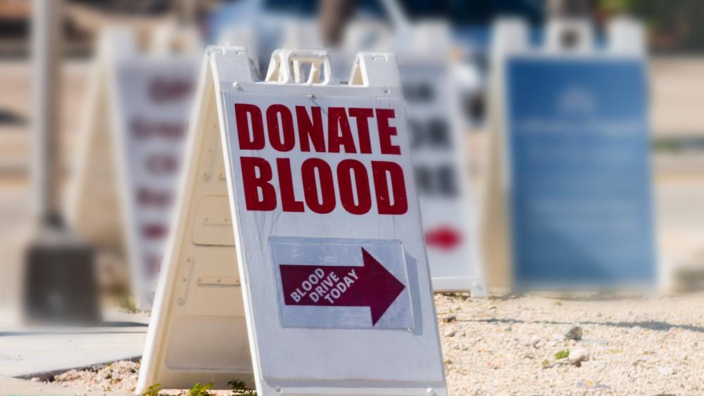 Blood drive sign