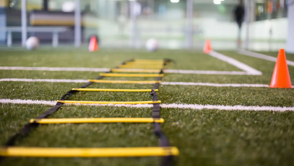 Training ladder on a football field