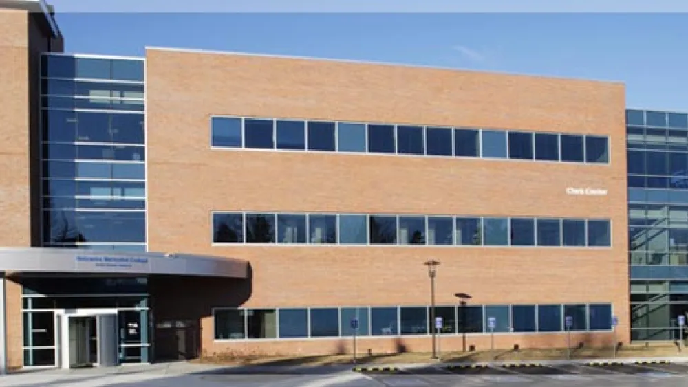 Outside of Nebraska Methodist College in Omaha, Nebraska