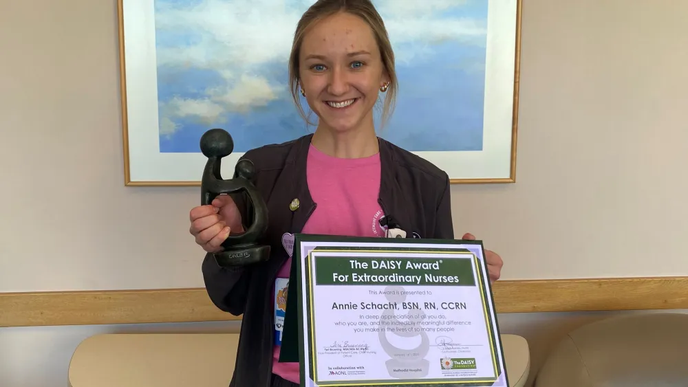 Methodist Hospital's Annie Schacht honored with The DAISY Award