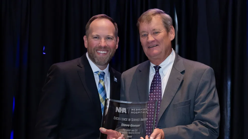 Methodist President and CEO Steve Goeser honored with Nebraska Hospital Association’s 2025 Excellence in Service Award