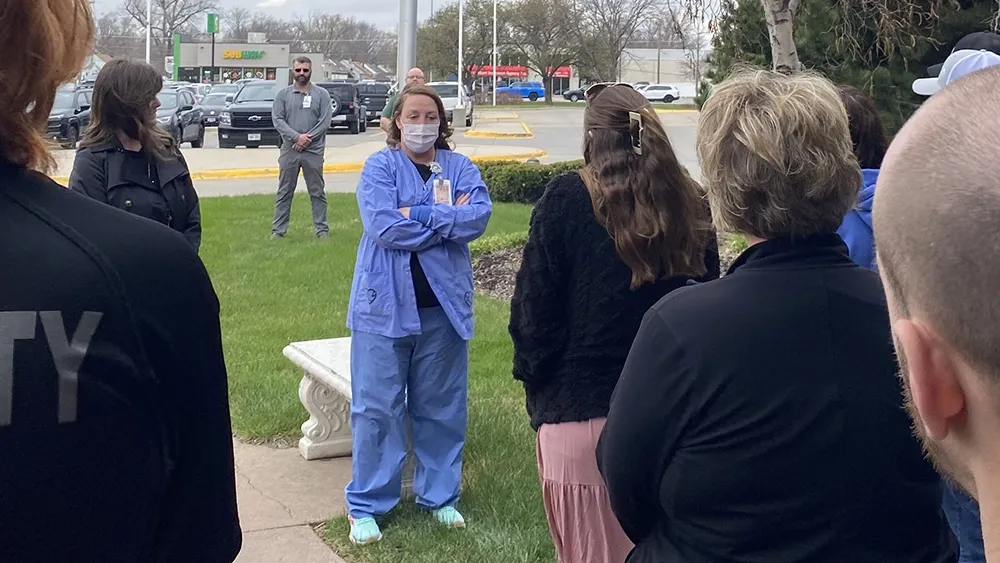 Tanya Hagerbaumer at 2026 MFH Donate Life flag-raising ceremony