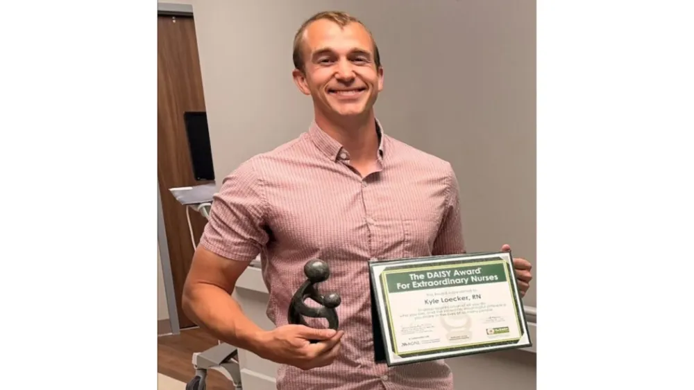 Jennie Edmundson’s Kyle Loecker honored with The DAISY Award