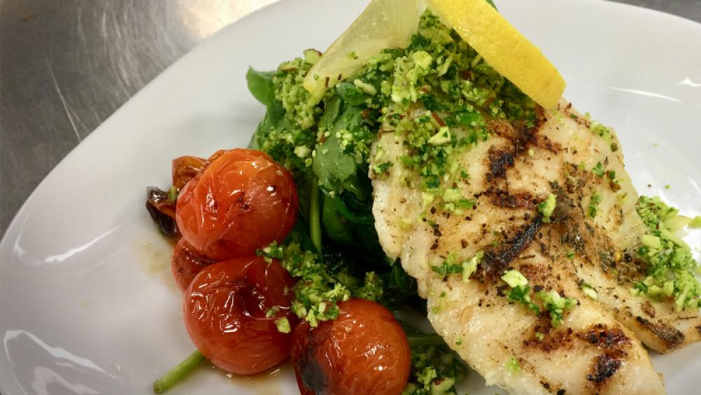 Healthy Recipe Saut ed Tilapia Basil Gremolata Methodist Health