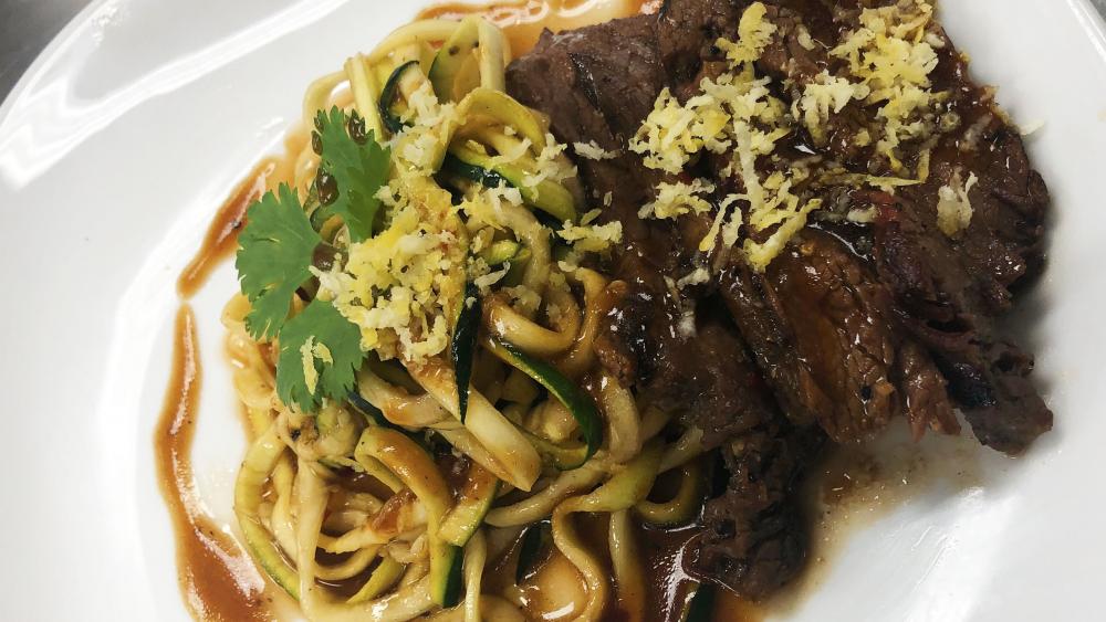 Image for post: Healthy Recipe: Flank Steak Strips and Zucchini Noodles