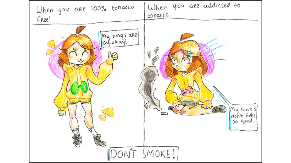 Image for post: 'No Tobacco Challenge' Artwork Exemplifies Students' Commitment to Health