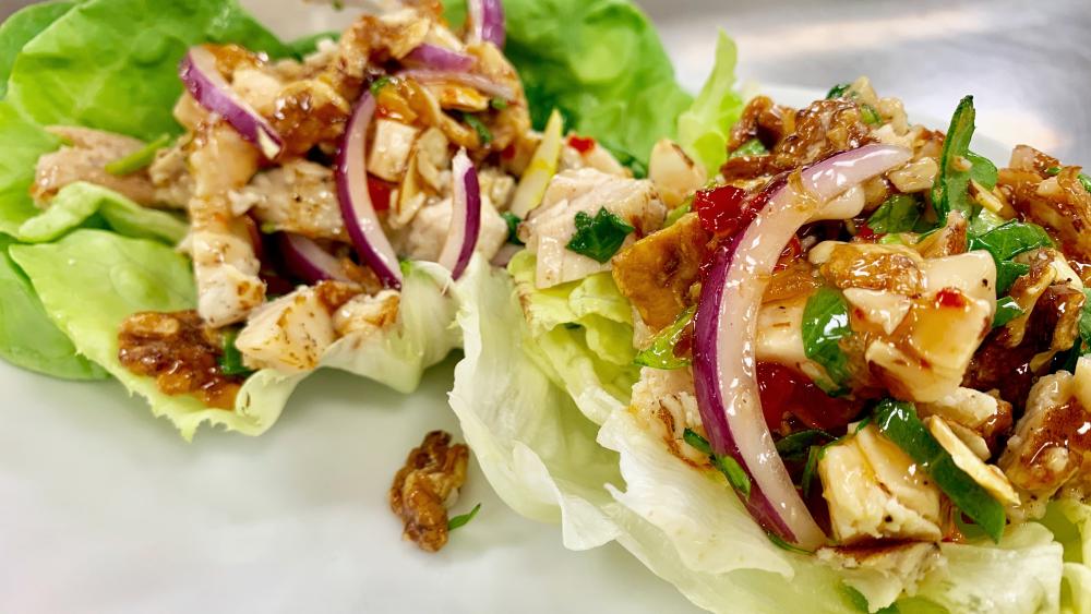 Image for post: Healthy Recipe: Spicy Asian Chicken Salad Lettuce Wraps    