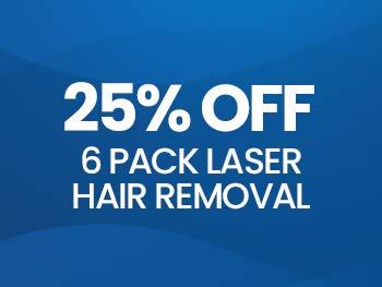 25% Off 6 Pack Laser Hair Removal